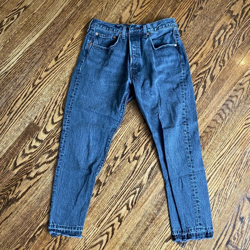 Washed out black jeans